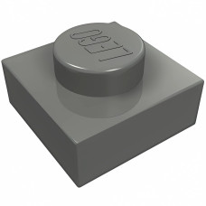 Плейт 1x1 - Dark Bluish Gray