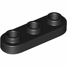 Плейт 1x3, закруглений - Black