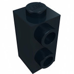 Брік модифік. 1x1x1 2/3, 2 стади збоку - Black