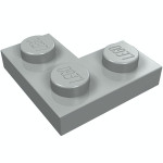 Плейт 2x2, кутовий - Light Gray