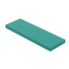 Тайл 2x6, прямокутник - Dark Turquoise