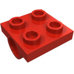 Плейт 2x2, під 2 піни знизу - Red