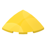 Слоуп закруглений 3x3x1 (четвертина) - Yellow