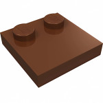 Плейт 2x2, з 2 стадами - Reddish Brown