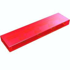 Тайл 1x4, прямокутник - Trans-Red