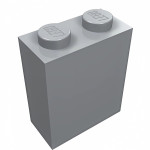 Брік 1x2x2 - Light Bluish Gray