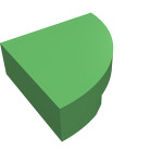 Тайл 1x1, четвертина - Bright Green