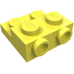Плейт 2x2 на 2/3 зі стадами збоку - Bright Light Yellow