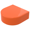 Тайл 1x1, півколо - Reddish Orange