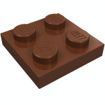 Плейт 2x2 - Reddish Brown
