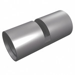 Конектор під пін на 2 з розрізом - Flat Silver