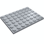Плейт 6x8 - Light Bluish Gray