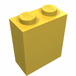 Брік 1x2x2 - Yellow