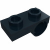 Плейт 1x2, під пін знизу - Black