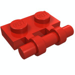 Плейт 1x2, з поручнем (відкритим) - Red