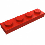Плейт 1x4 - Red
