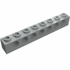 Технік брік 1x8 - Light Gray