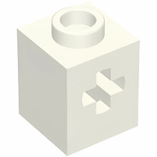 Технік брік 1x1 (під вісь) - White