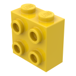 Брік модифік. 1x2x1 2/3, 4 стади збоку - Yellow