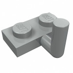 Плейт 1x2, з гачком (old) - Light Gray
