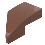 Слоуп закруглений 2x1, скошений (правий) - Reddish Brown