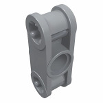 Конектор 3L під пін по центру + вісь - Light Bluish Gray