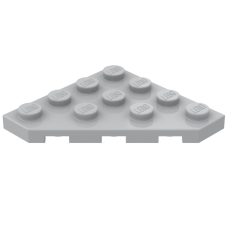 Плейт клиноподібний 4x4, скошений - Light Bluish Gray