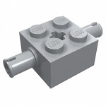 Брік модифік. 2x2, з 2 пінами по бокам - Light Bluish Gray