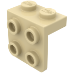 Плейт г-подібний 1x2x2x2 (вниз) - Tan