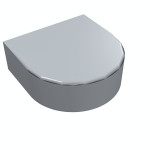 Тайл 1x1, півколо - Light Bluish Gray