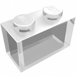 Брік 1x2 - Trans-Clear