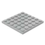 Плейт 6x6 - Light Bluish Gray