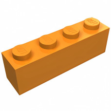 Брік 1x4 - Orange