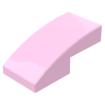 Слоуп закруглений 1x2x2/3 - Bright Pink