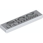 Тайл 1x4, прямокутник (код 42115) - White