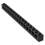 Технік брік 1x16 - Black