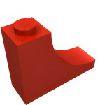 Арка 1x3x2 закруглена, зворотня - Red