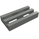 Тайл 1x2, решітка - Dark Bluish Gray