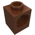Технік брік 1x1  - Reddish Brown