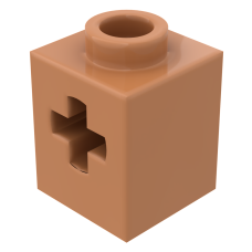 Технік брік 1x1 (під вісь)  - Medium Nougat