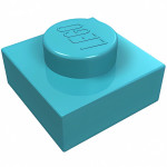 Плейт 1x1 - Medium Azure