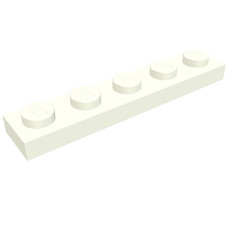 Плейт 1x5 - White