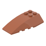 Слоуп закруглений 6x4, скошений - Dark Orange