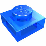 Плейт 1x1 - Trans-Dark Blue