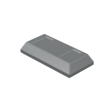 Тайл 1x2 (злиток) - Flat Silver