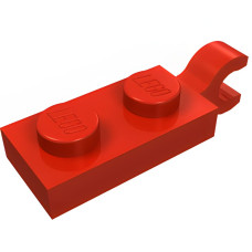 Плейт 1x2, горизонт. кліп - Red