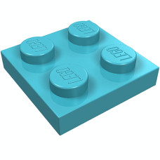 Плейт 2x2 - Medium Azure