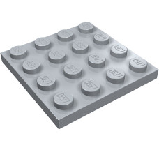 Плейт 4x4 - Light Bluish Gray