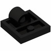 Плейт 2x2, під пін знизу - Black