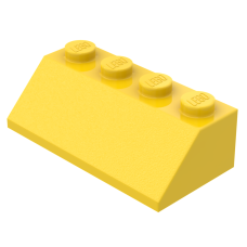 Слоуп 2x4 (45 градусів) - Yellow